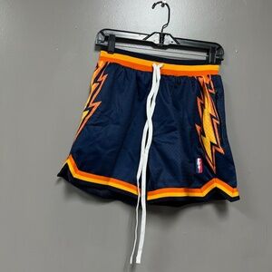 Collect & Select Swingman Shorts Golden State Warriors Navy Orange XS